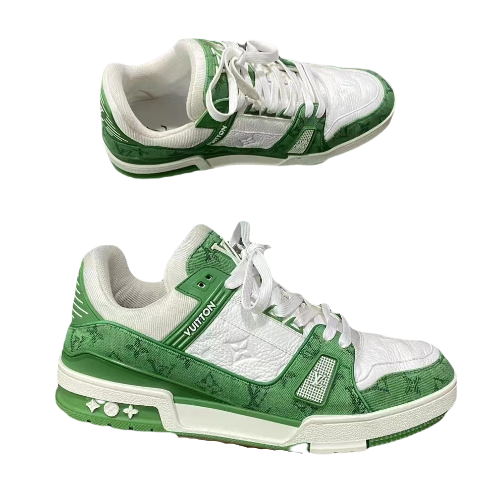 Louis Vuitton Trainer ‘Green Monogram Denim’