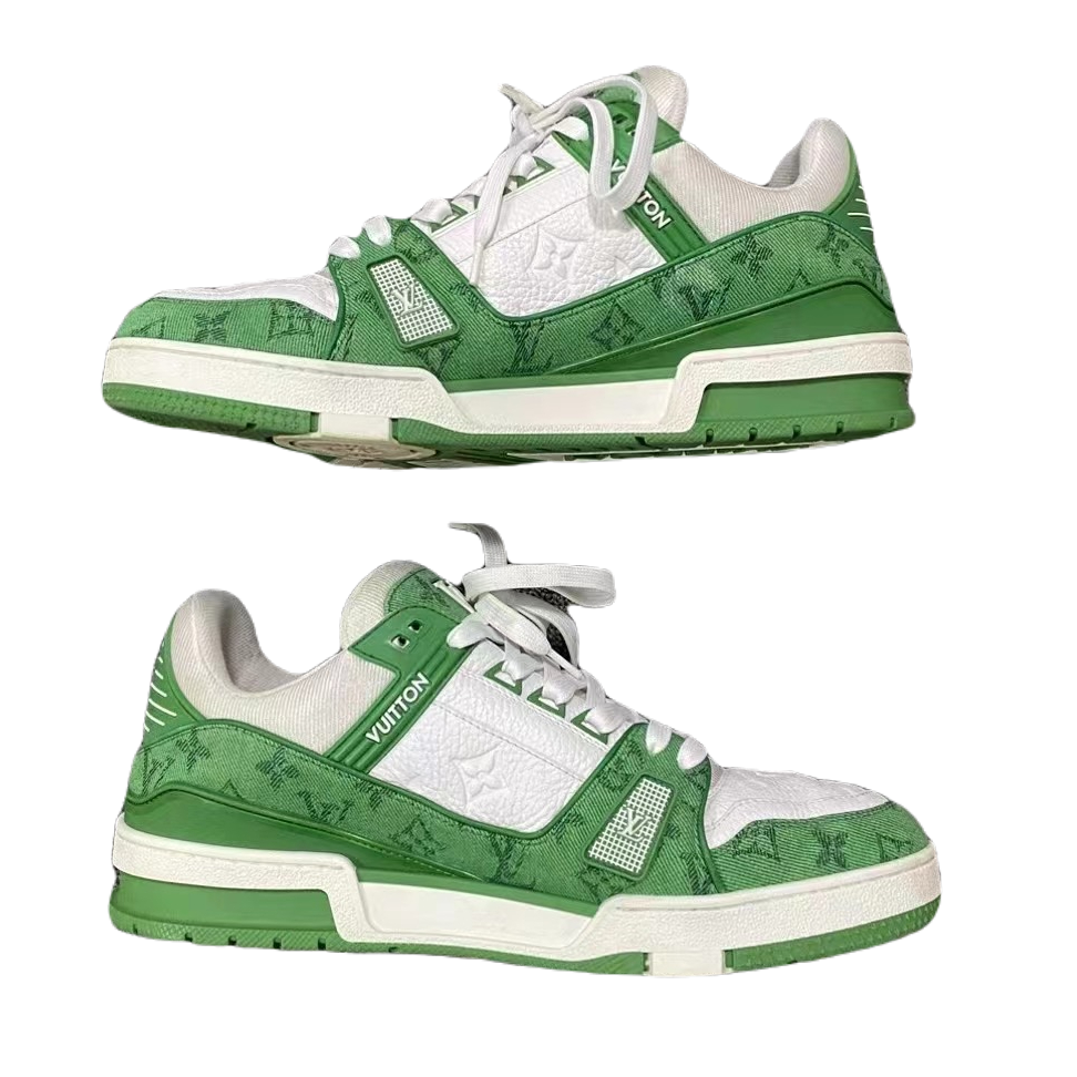 Louis Vuitton Trainer ‘Green Monogram Denim’