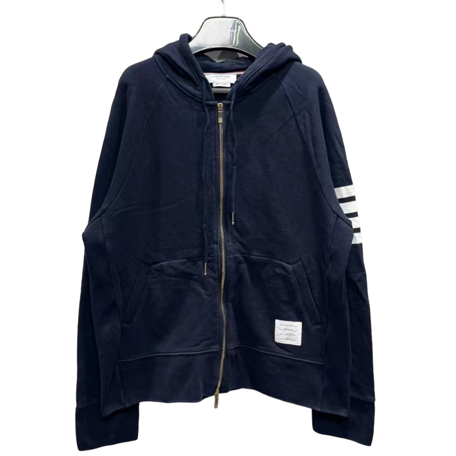 THOM BROWNE ENGINEERED STRIPE HOODY