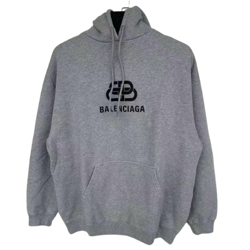 BALENCIAGA INTERLOCK GREY HOODIE