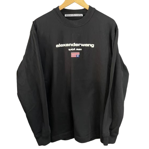 ALEXANDER WANG LONG SLEEVE LOGO TEE