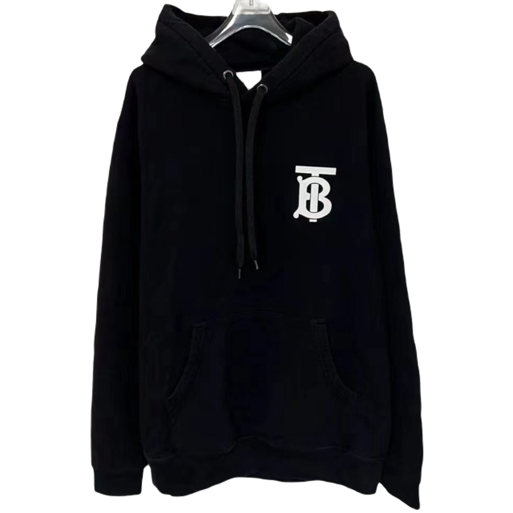 BURBERRY EMERSON TB LOGO BLACK HOODIE