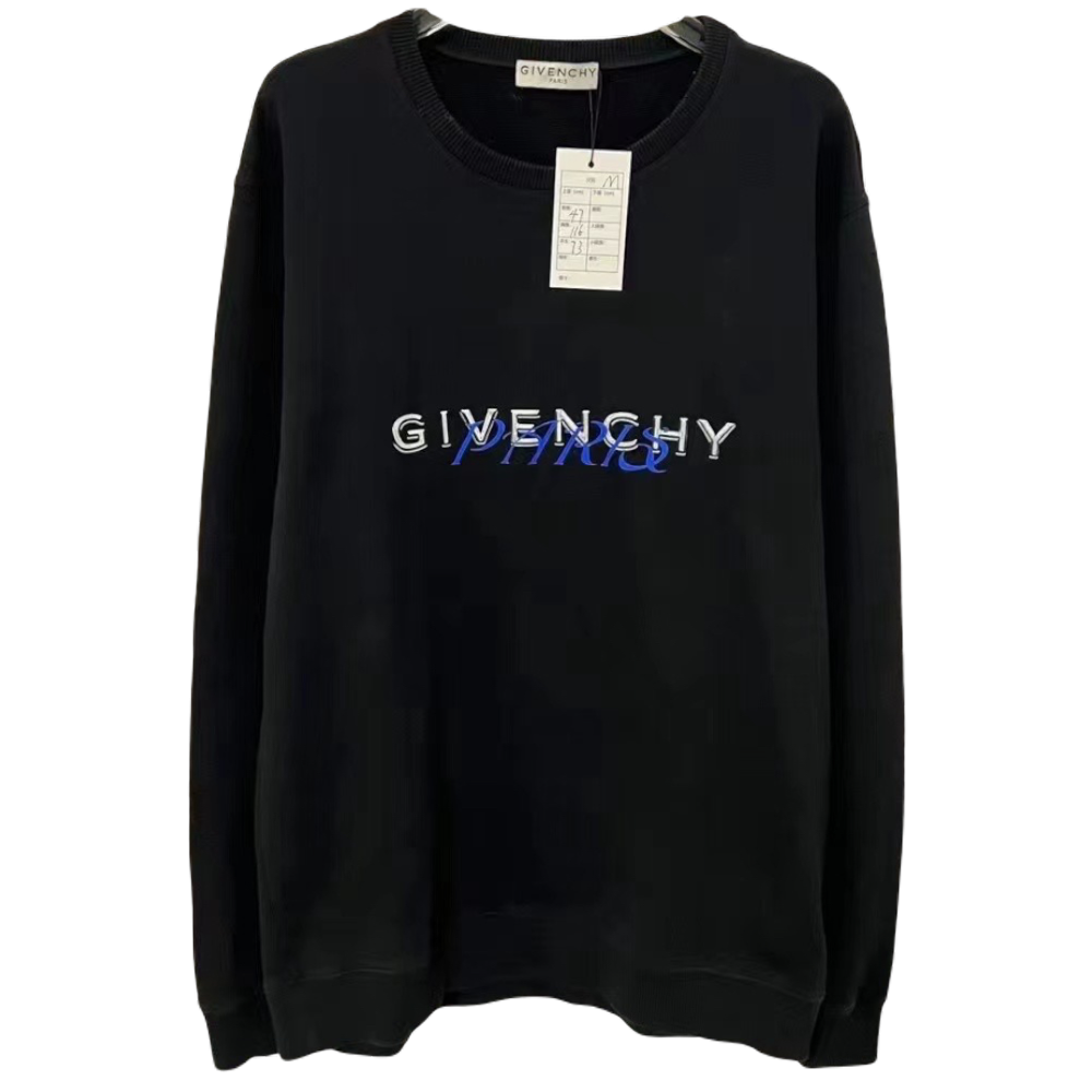 GIVENCHY PARIS LOGO BLACK SWEATSHIRT