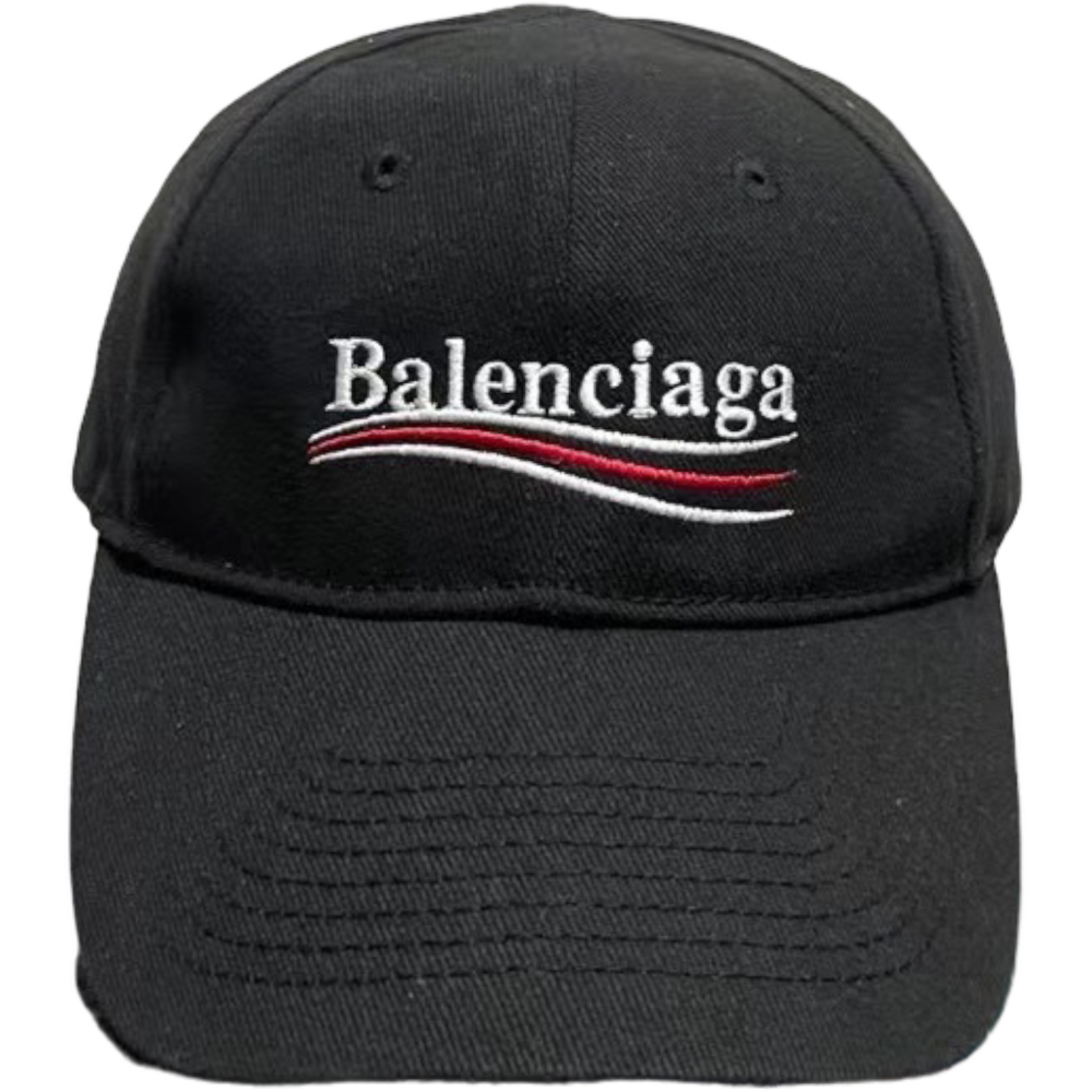 BALENCIAGA POLITICAL CAMPAIGN LOGO BLACK CAP