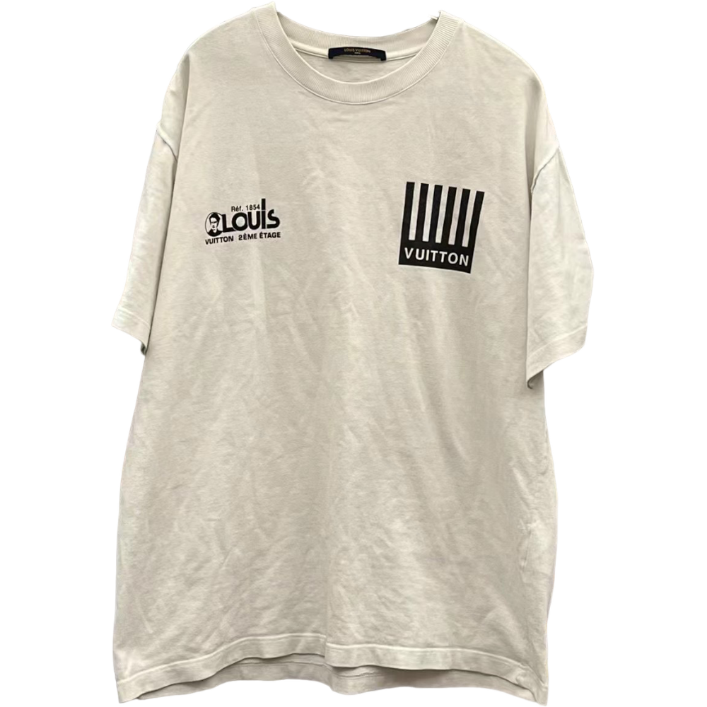 LOUIS VUITTON MULTI LOGOS MONOGRAM WHITE TEE