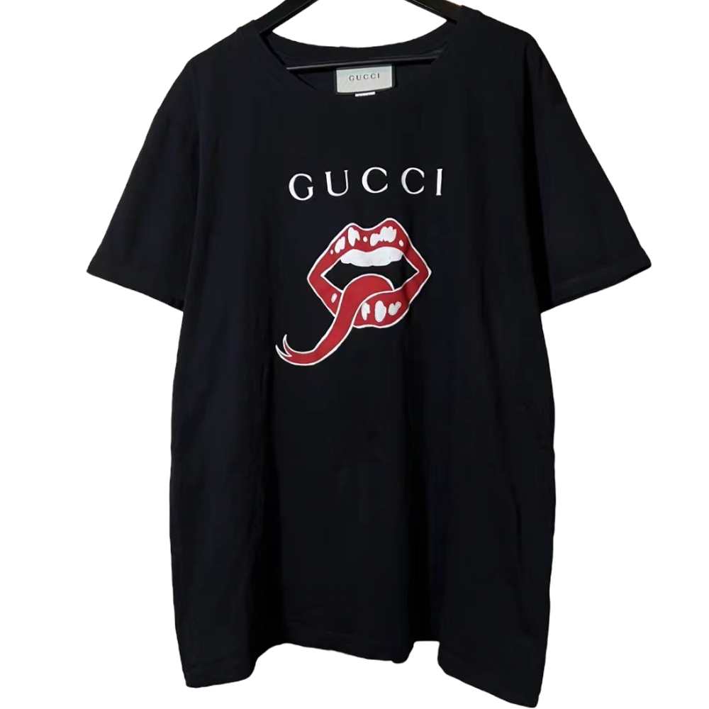 GUCCI ‘MOUTH PRINT’ BLACK TEE GUCCI ‘MOUTH PRINT’ BLACK TEE