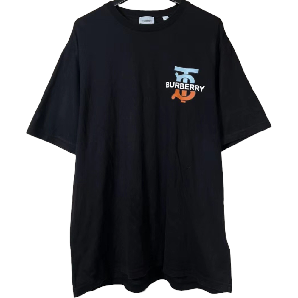 BURBERRY EMERSON TB LOGO BLACK TEE