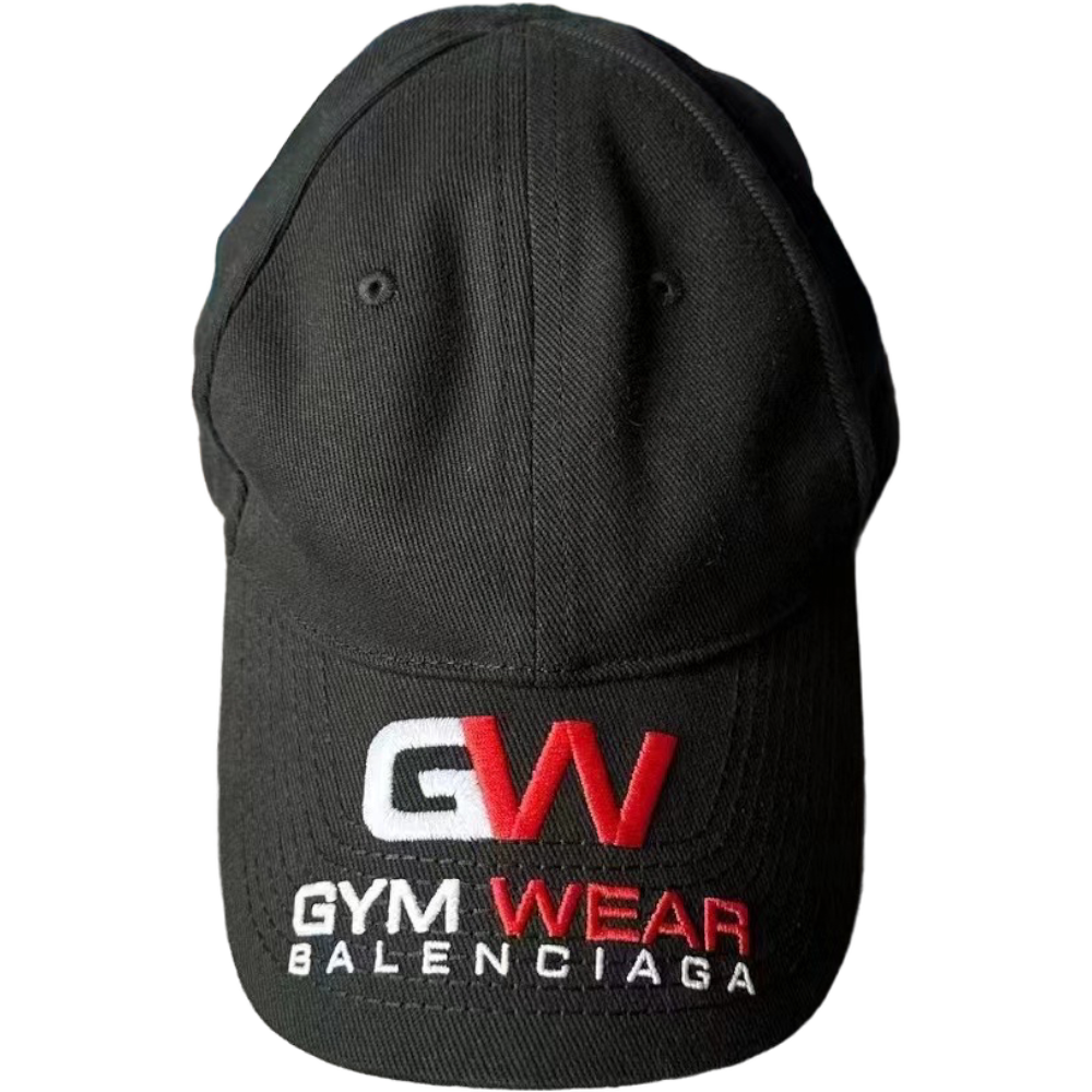 BALENCIAGA GYM WEAR LOGO BLACK CAP