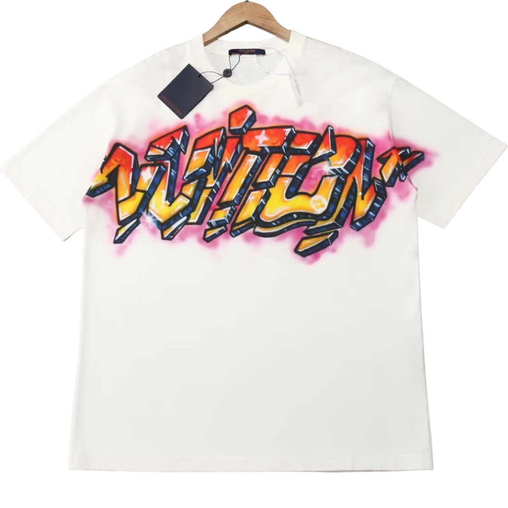 LOUIS VUITTON VUITTON GRAFFITI WHITE TEE