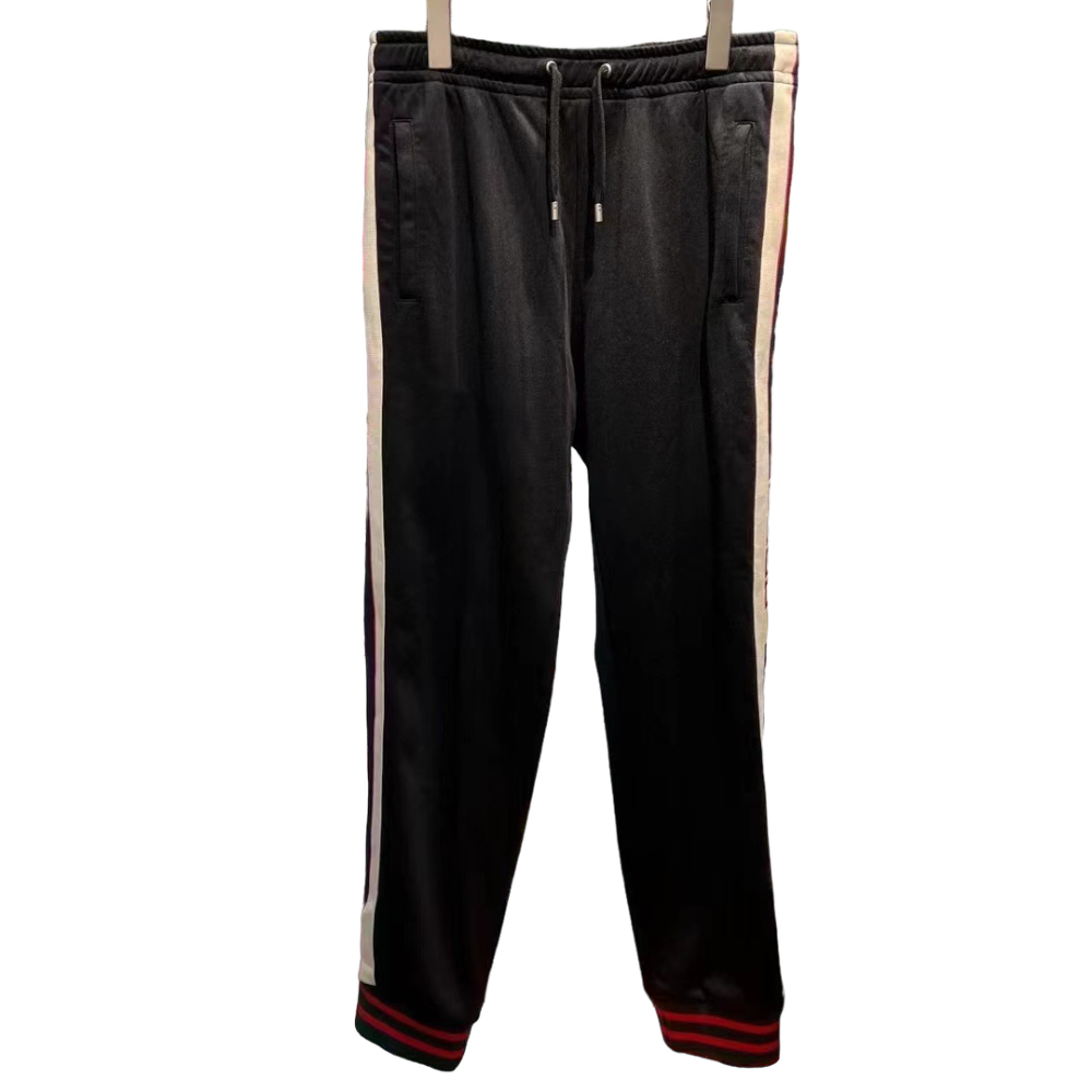 GUCCI TECHNICAL JERSEY BLACK SWEATPANTS