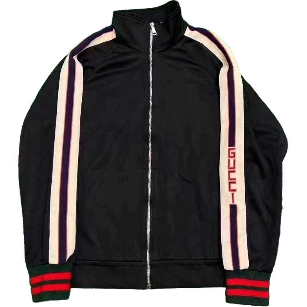 GUCCI TECHNICAL JERSEY BLACK JACKET