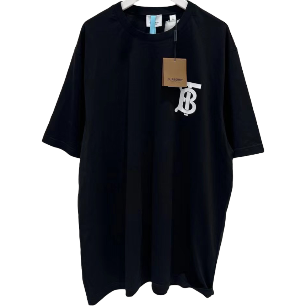 BURBERRY EMERSON TB LOGO BLACK TEE