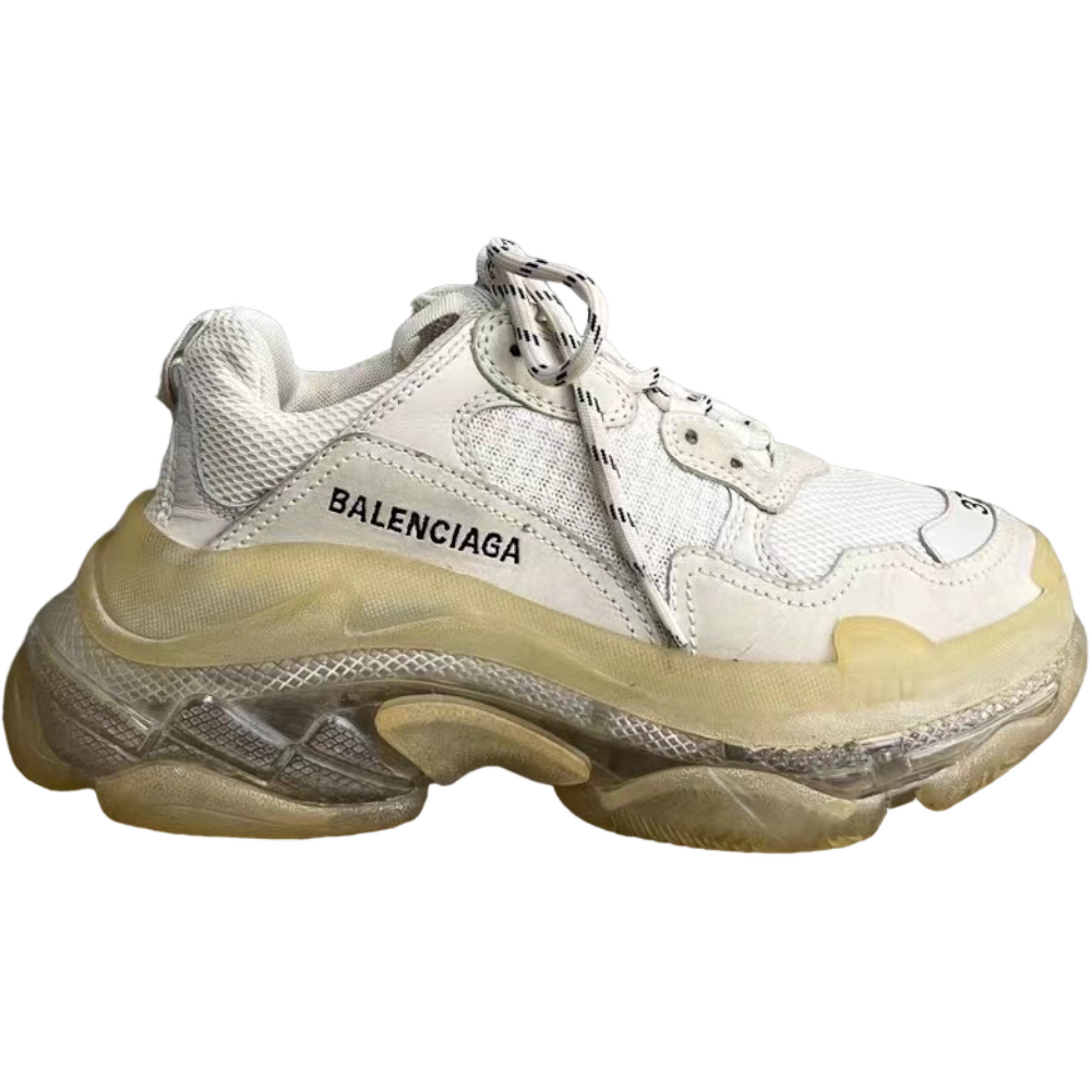BALENCIAGA TRIPLE S CLEAR SOLE WHITE