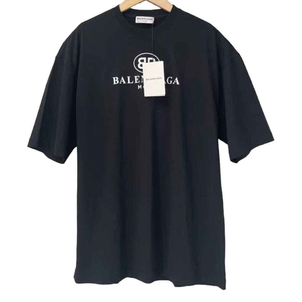 BALENCIAGA BB MODE REAR LOGO BLACK TEE