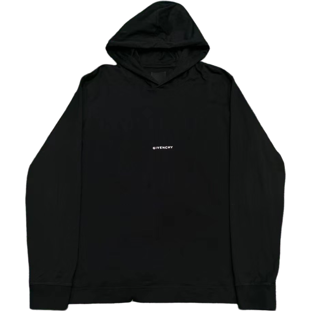 GIVENCHY SMALL LOGO BLACK HOODIE