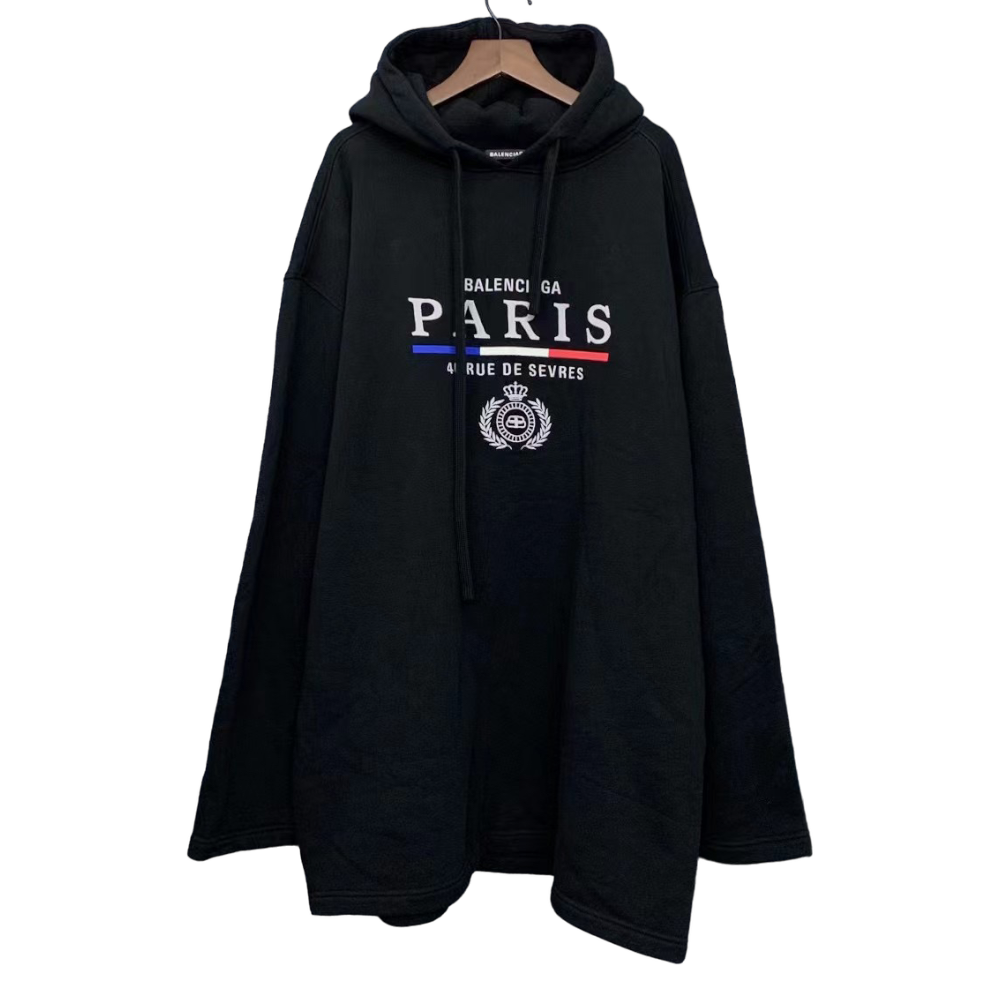 BALENCIAGA 40 RUE DE SEVRES BLACK HOODIE