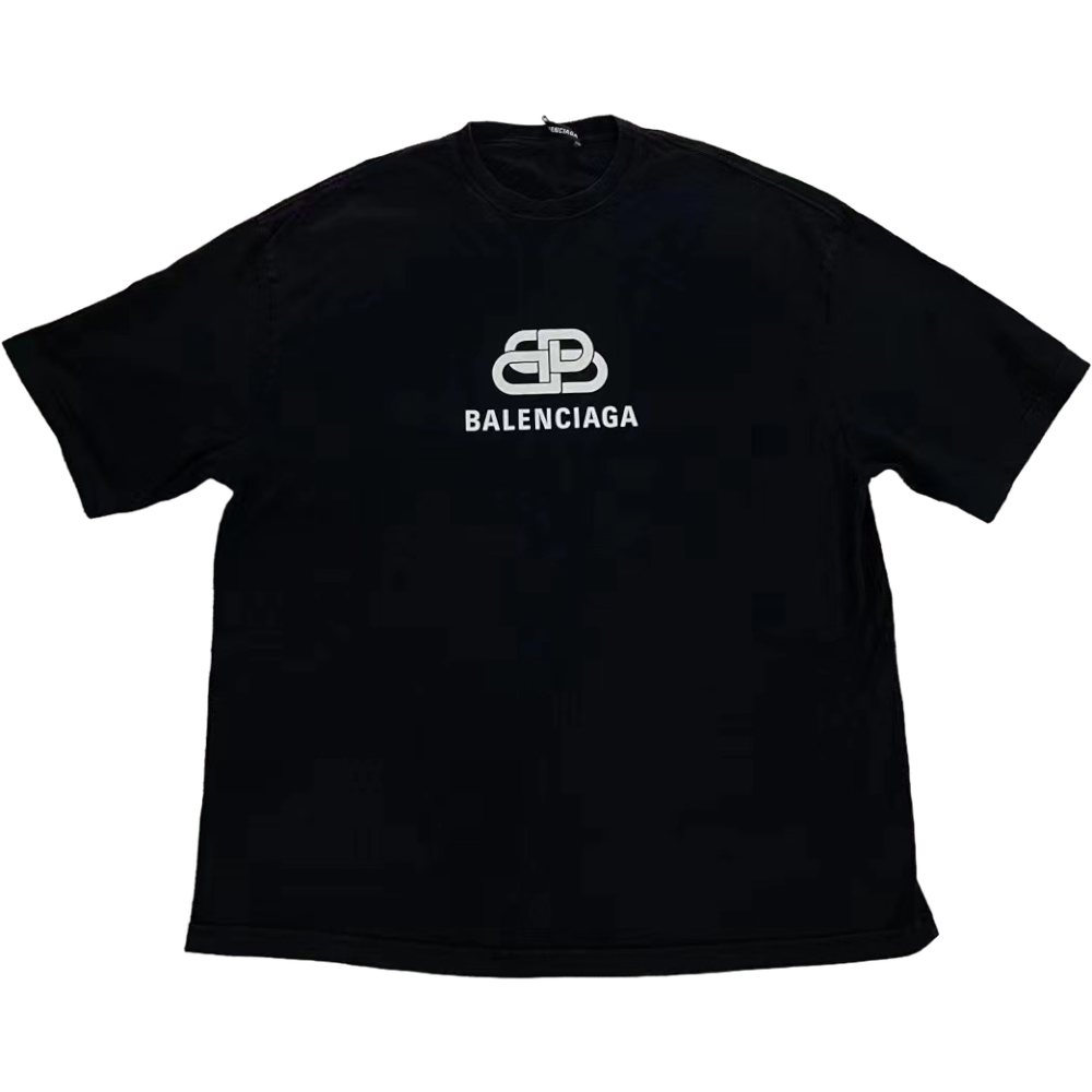 BALENCIAGA INTERLOCK BLACK TEE