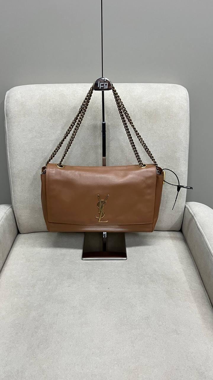 YSL Saint Laurent Kate in Brown GHW