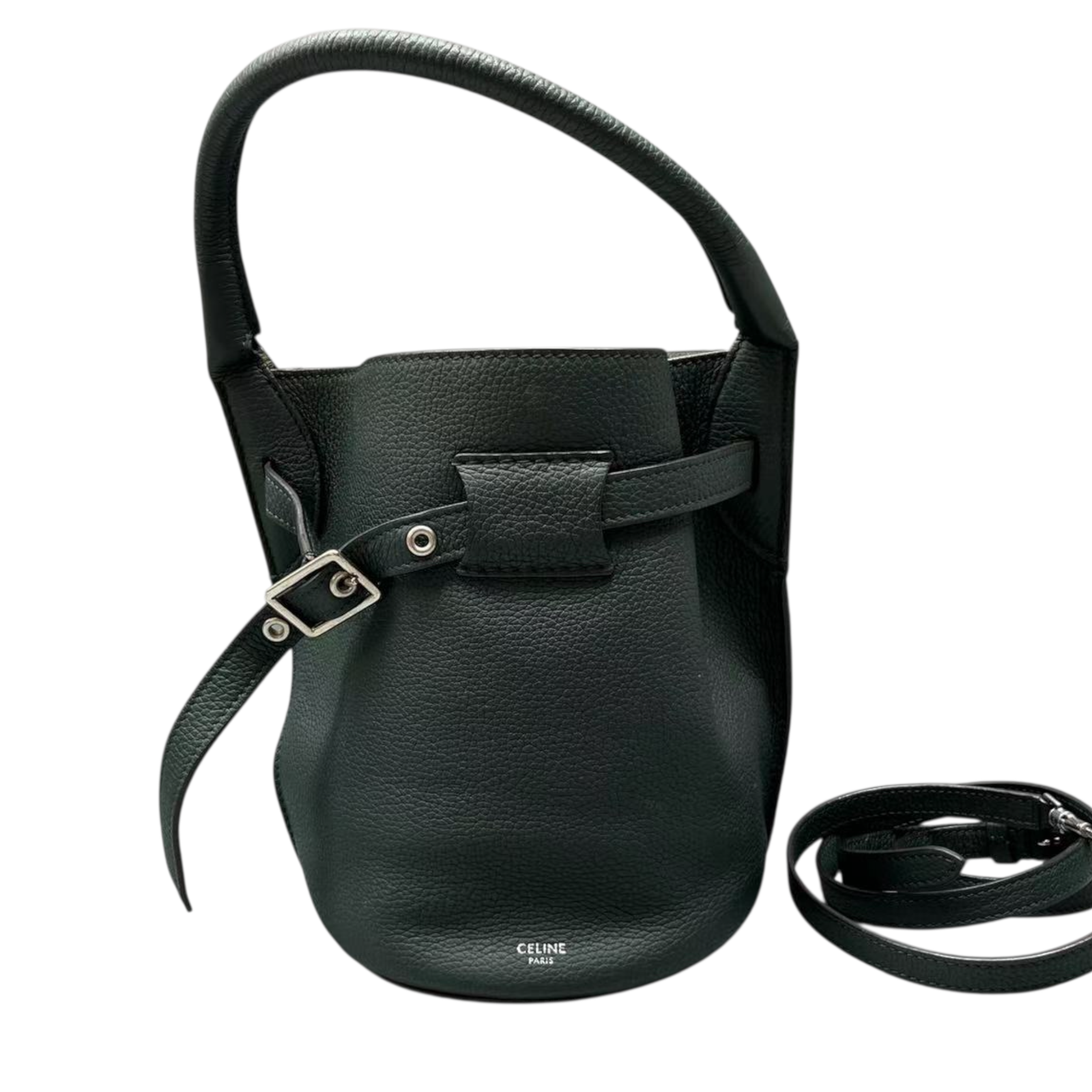 Celine Big Bag Nano Bucket in Dark Green