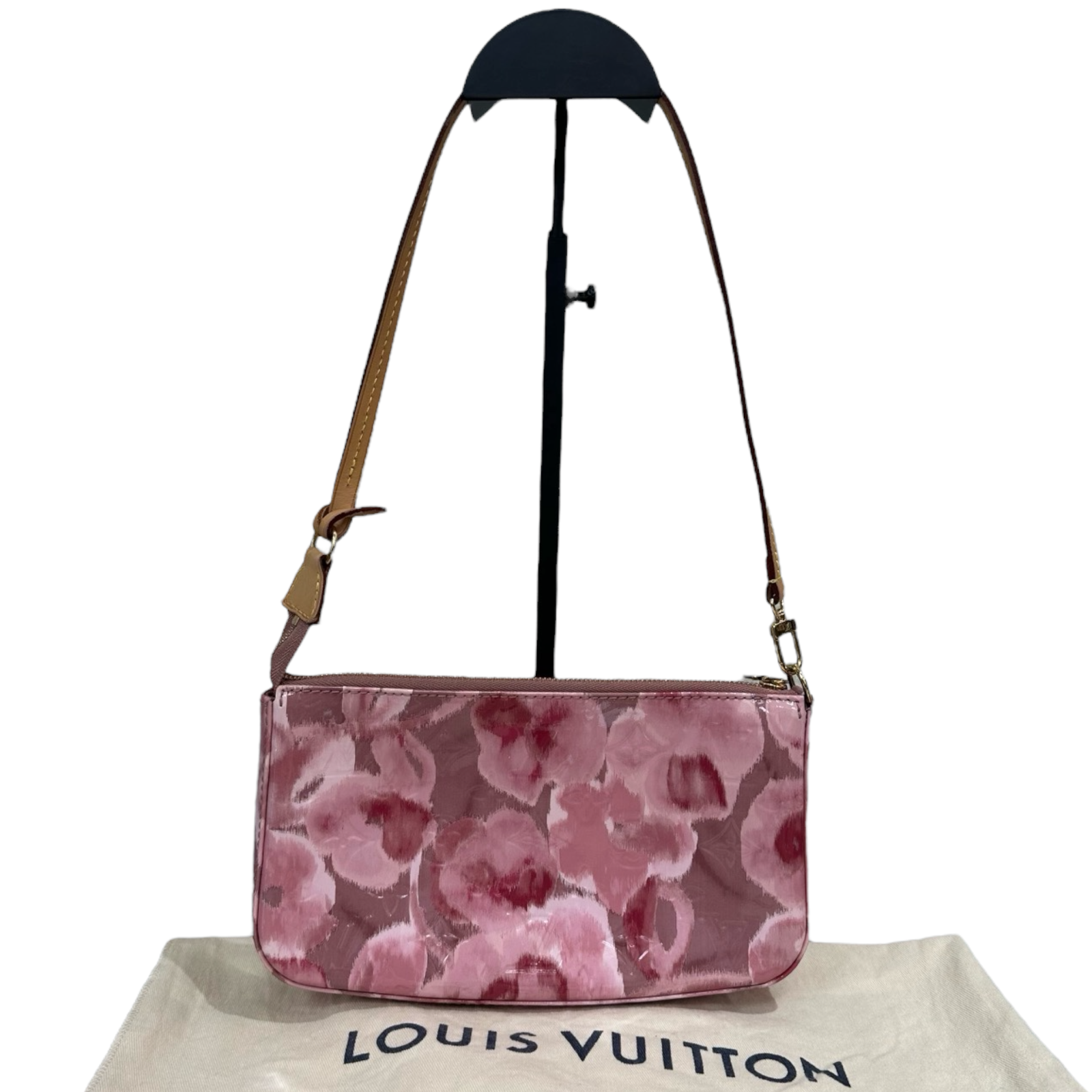 Louis Vuitton Vernis Ikat Pochette Accessoires in Rose Pattern