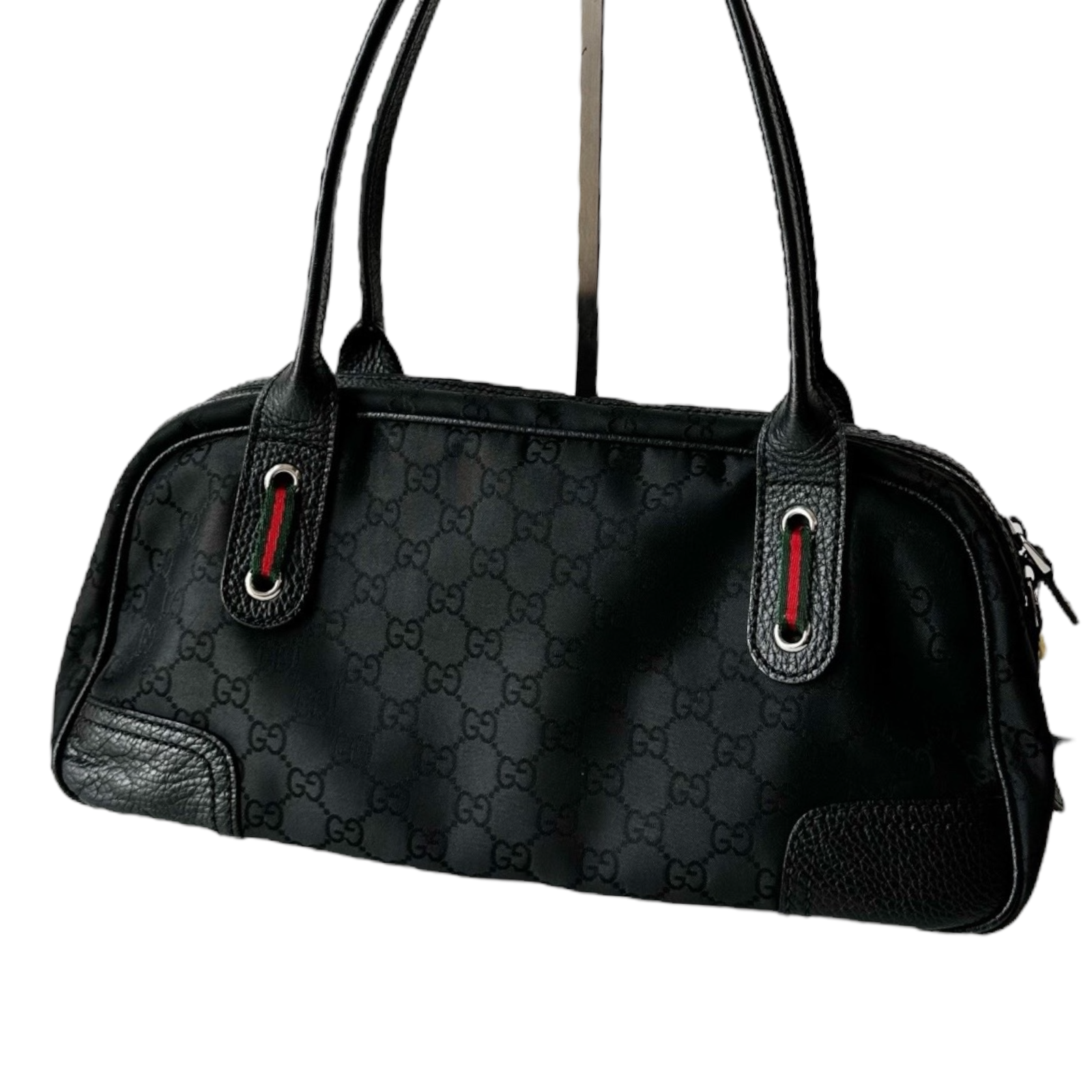 Gucci Vintage GG Princy Boston Bag in Black