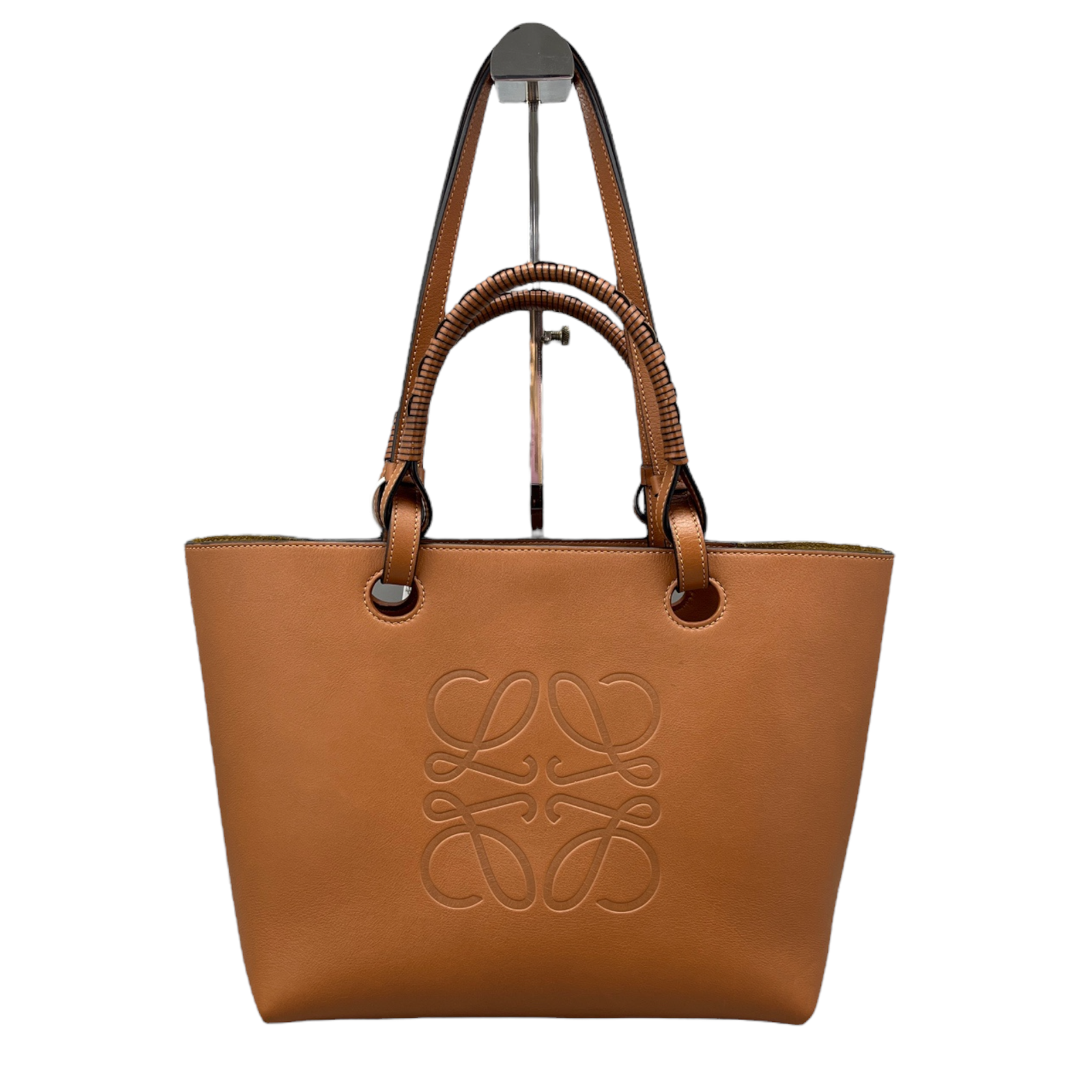 Loewe Anagram Leather Tote in Brown